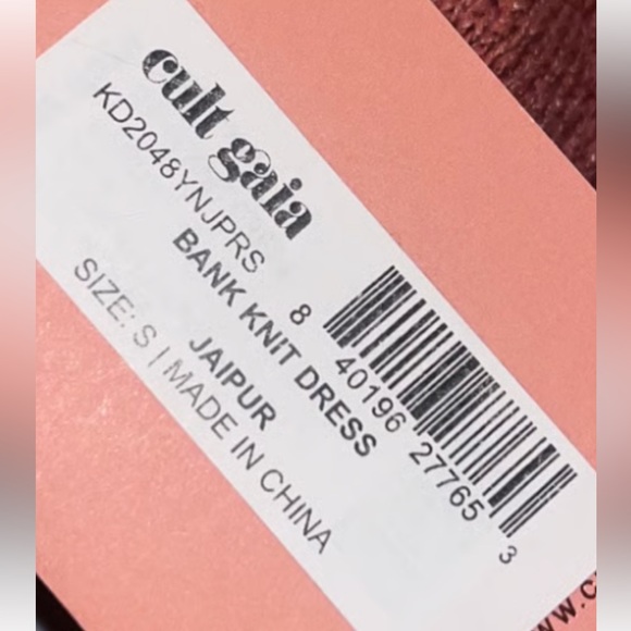 Cult Gaia Bank Knit sheer panel Long Sleeve Dress size S-M - Picture 3 of 3